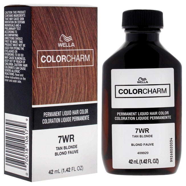 Color Charm Permanent Liquid Hair Color - 7WR Tan Blonde by Wella for Unisex - 1.42 oz Hair Color, NA, alternate image number null