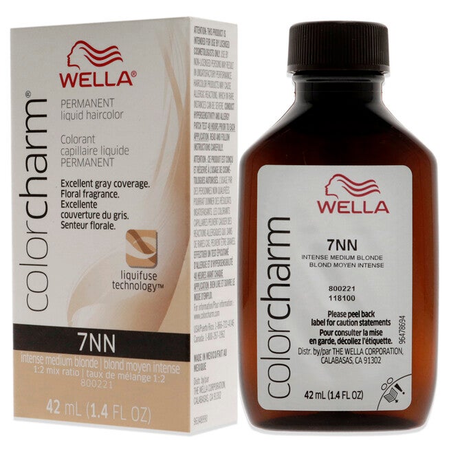Color Charm Permanent Liquid Hair Color - 7NN Intense Medium Blonde by Wella for Unisex - 1.42 oz Hair Color, NA, alternate image number null