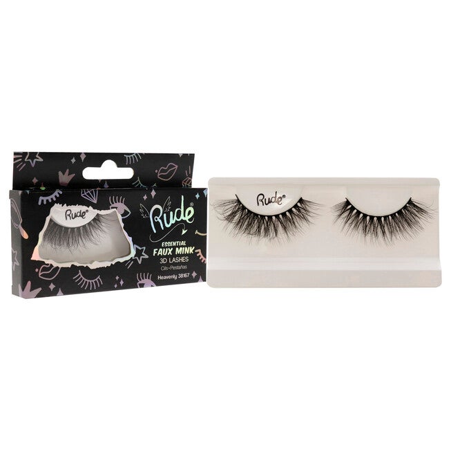 Essential Faux Mink 3D Lashes - Heavenly by Rude Cosmetics for Women - 1 Pc Pair, NA, alternate image number null