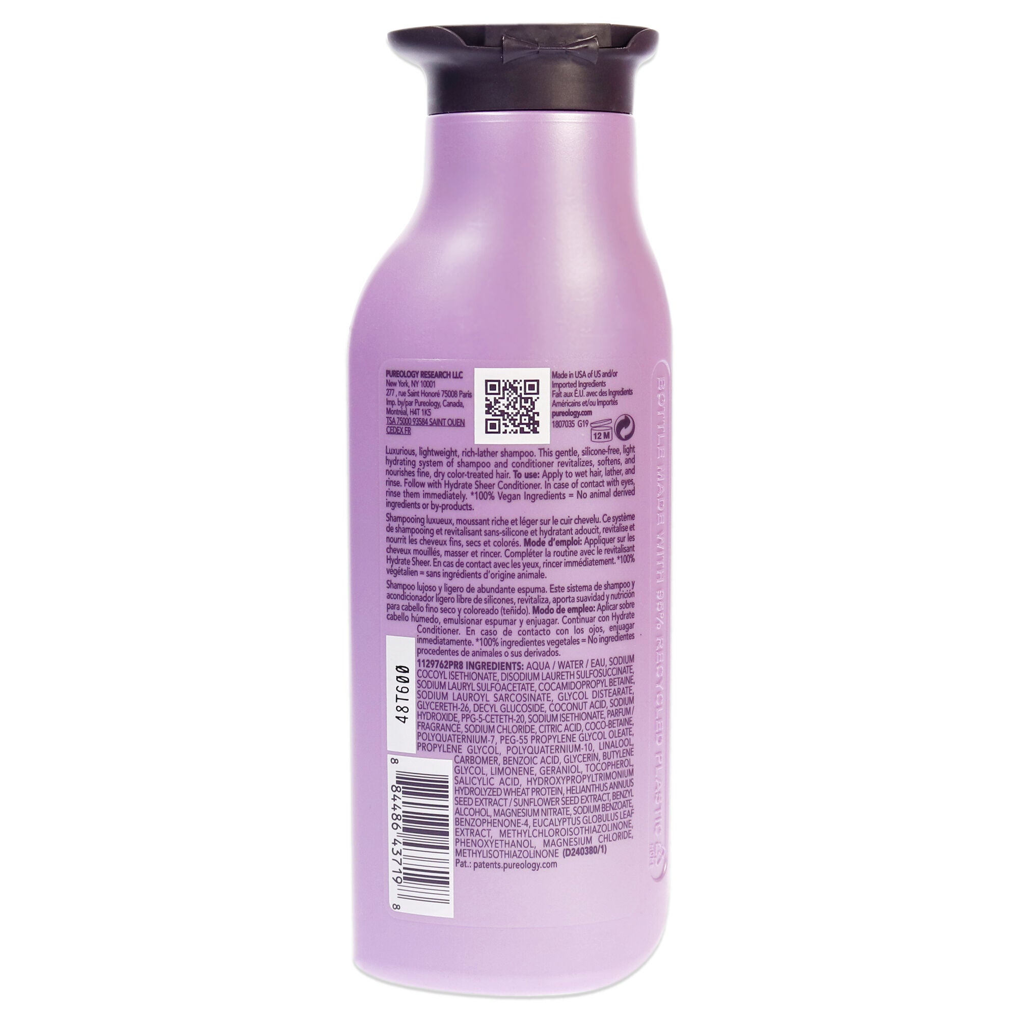 Hydrate Sheer Shampoo by Pureology for Unisex - 9 oz Shampoo, See Description, alternate image number 2