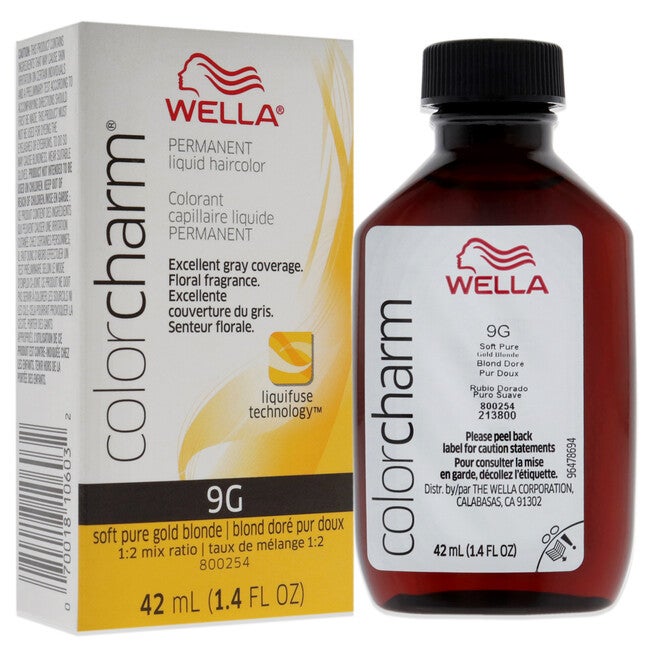 Color Charm Permanent Liquid Hair Color - 9G Soft Pure Gold Blonde by Wella for Unisex - 1.42 oz Hair Color, NA, alternate image number null