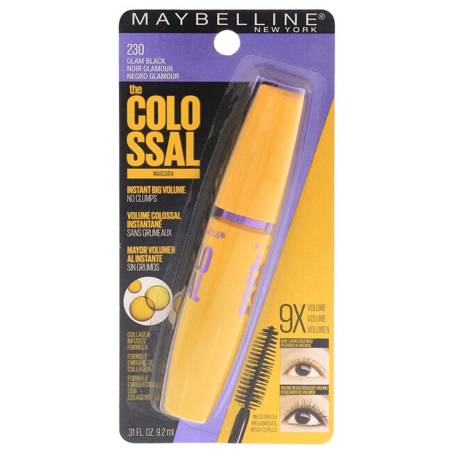 The Colossal Volum Express Mascara - 230 Glam Black by Maybelline for Women - 0.31 oz Mascara, NA, hi-res image number null