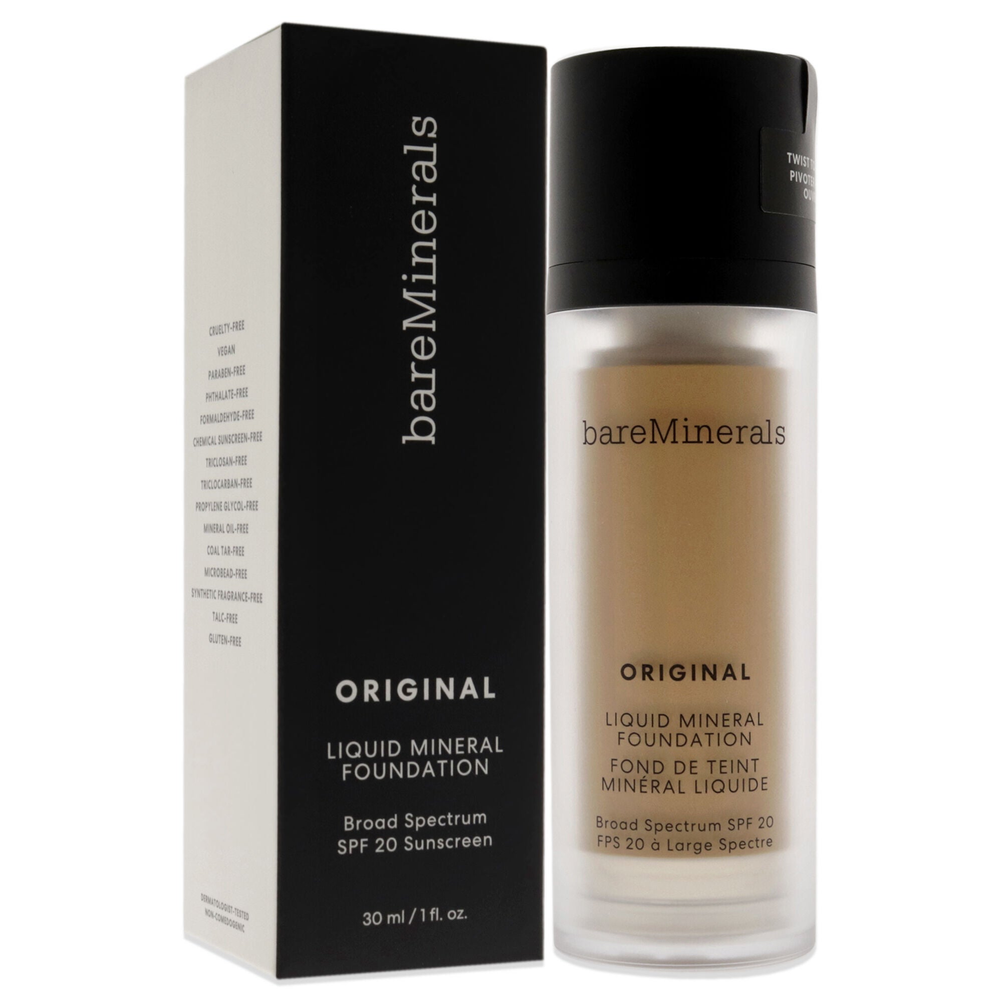 Original Liquid Mineral Foundation SPF 20 - 16 Golden Nude by bareMinerals for Women - 1 oz Foundation, See Description, alternate image number 1