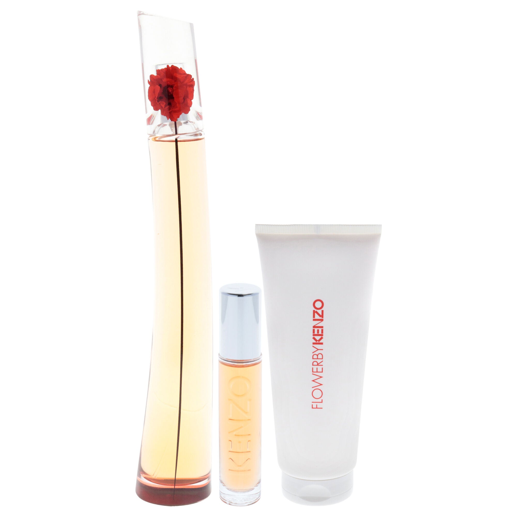 Flower LAbsolute by Kenzo for Women - 3 Pc Gift Set 3.3oz EDP Spray, 0.3oz EDP Spray (Refillable), 2.5oz Body Cream, See Description, alternate image number 1