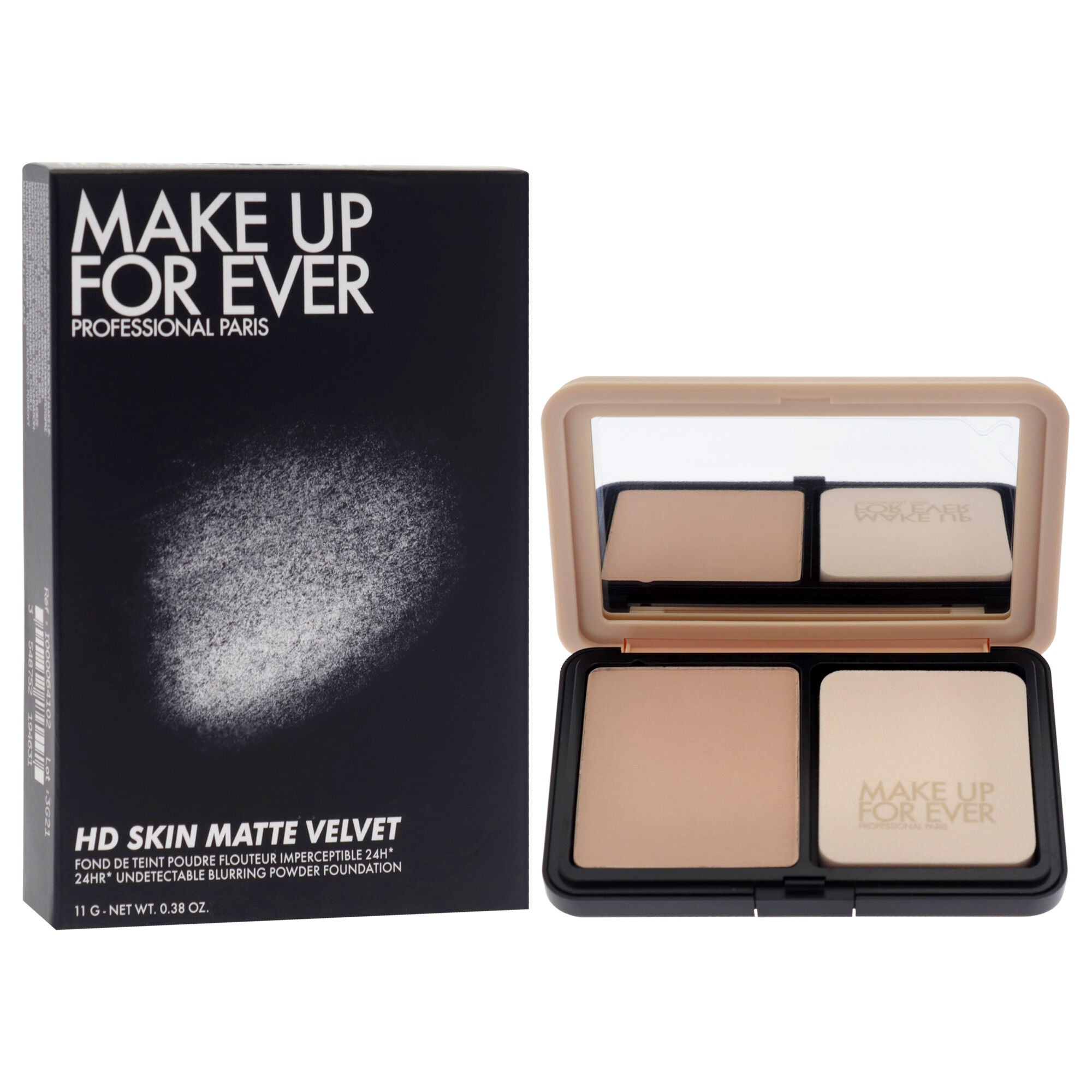 HD Skin Matte Velvet Powder Foundation - 1R02 Cool Alabaster by Make Up For Ever for Women - 0.38 oz Foundation, Beige, alternate image number 2