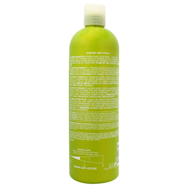 Bed Head Urban Antidotes Re-energize Shampoo by TIGI for Unisex - 25.36 oz Shampoo, See Description, alternate image number null