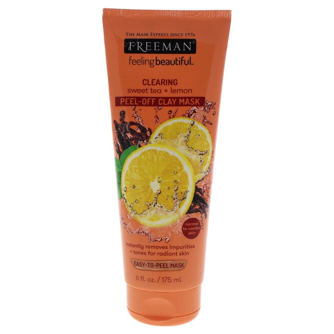Feeling Beautiful Clearing Peel-Off Clay Mask Sweet Tea and Lemon by Freeman for Unisex - 6 oz Mask, NA, hi-res image number null