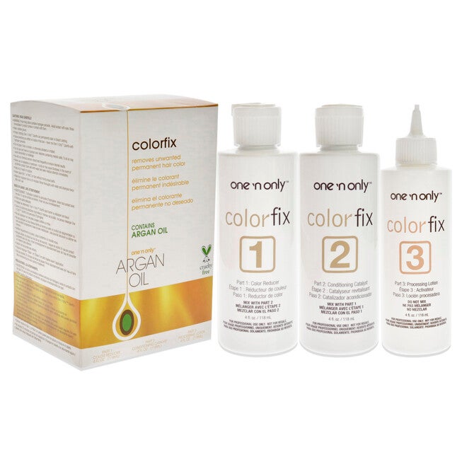 Argan Colorfix Color Remover by One n Only for Unisex - 3 Pc 4oz Color Reducer, 4oz Conditioning Catalyst, 4oz Processing Lotion, See Description, alternate image number 4