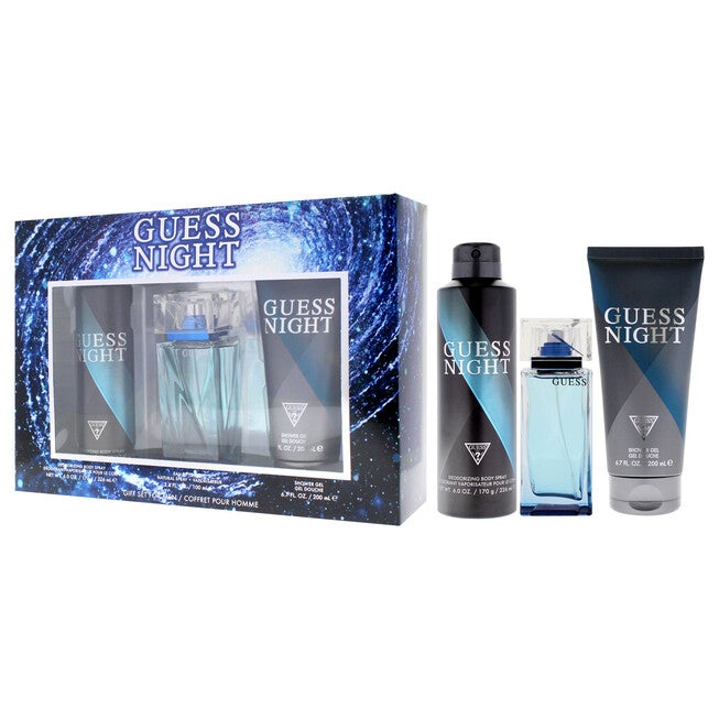 Guess Night by Guess for Men - 3 Pc Gift Set 3.4oz EDT Spray , 6.0oz Body Spray, 6.7oz Shower Gel, NA, alternate image number null