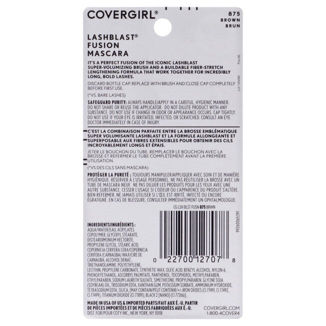 LashBlast Fusion Mascara - 875 Brown by CoverGirl for Women - 0.44 oz Mascara, , alternate image number null