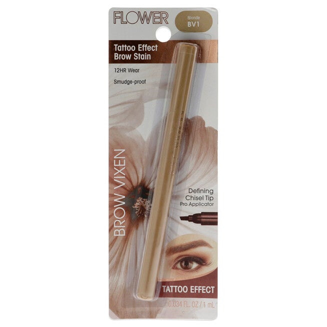 Brow Vixen Tattoo Effect Brow Stain - BV1 Blonde by Flower Beauty for Women - 0.034 oz Eyebrow, NA, hi-res image number null
