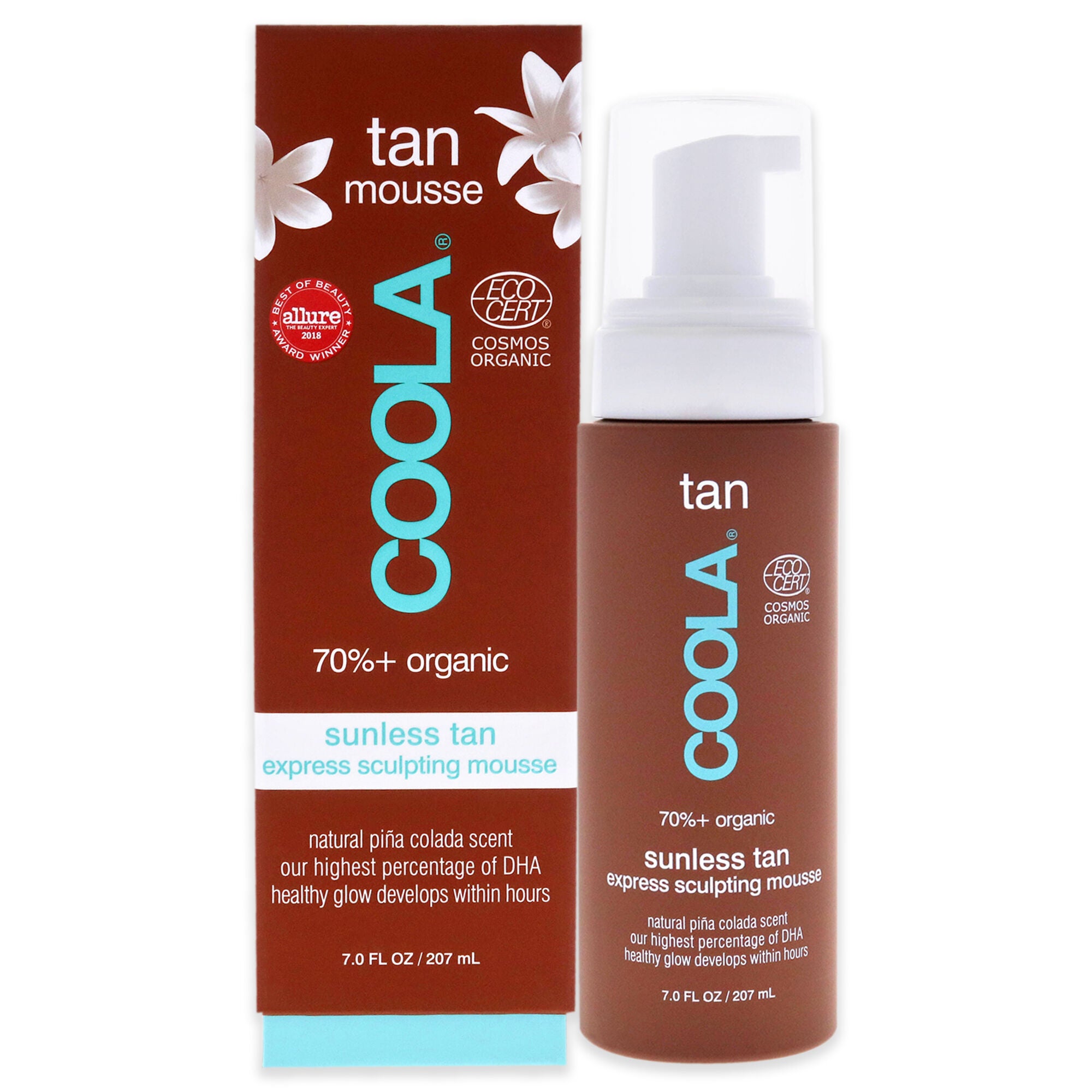 Organic Gradual Sunless Tan Express Sculpting Mousse by Coola for