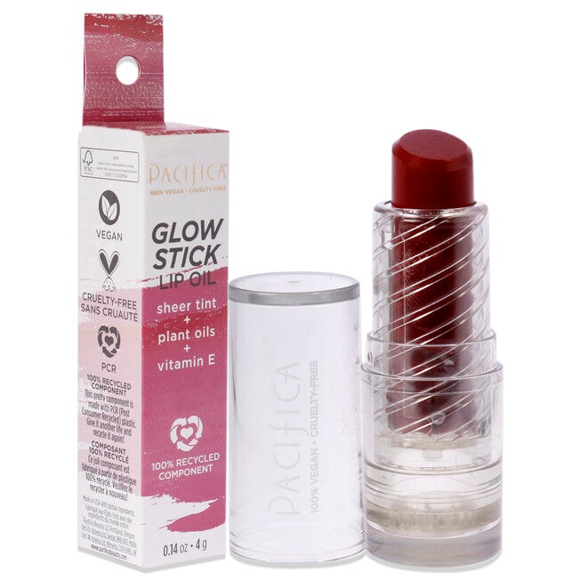 Glow Stick Lip Oil - Crimson Crush by Pacifica for Women - 0.14 oz Lip Oil, , alternate image number null