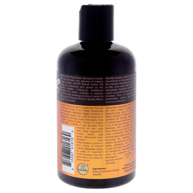 100 Percent Pure Black Jamaican Castor Oil by Okay for Unisex - 8 oz Oil, , alternate image number null