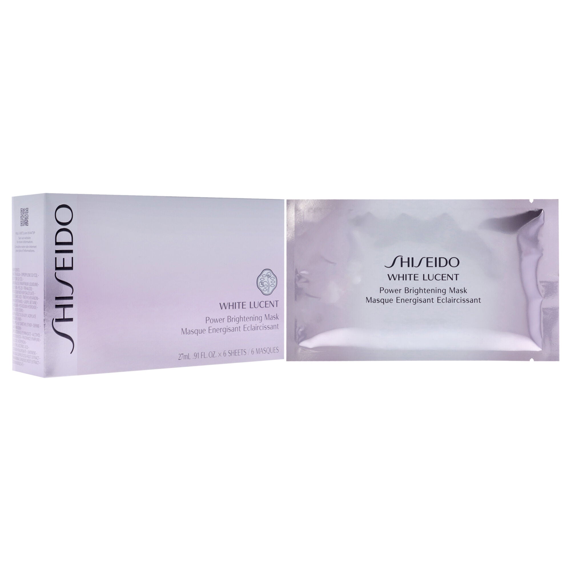 White Lucent Power Brightening Mask by Shiseido for Unisex - 6 x 0.91 oz Mask, See Description, alternate image number 1