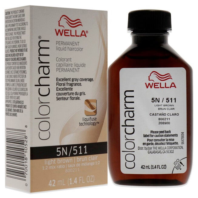 Color Charm Permanent Liquid Hair Color - 511 5N Light Brown by Wella for Unisex - 1.42 oz Hair Color, NA, alternate image number null