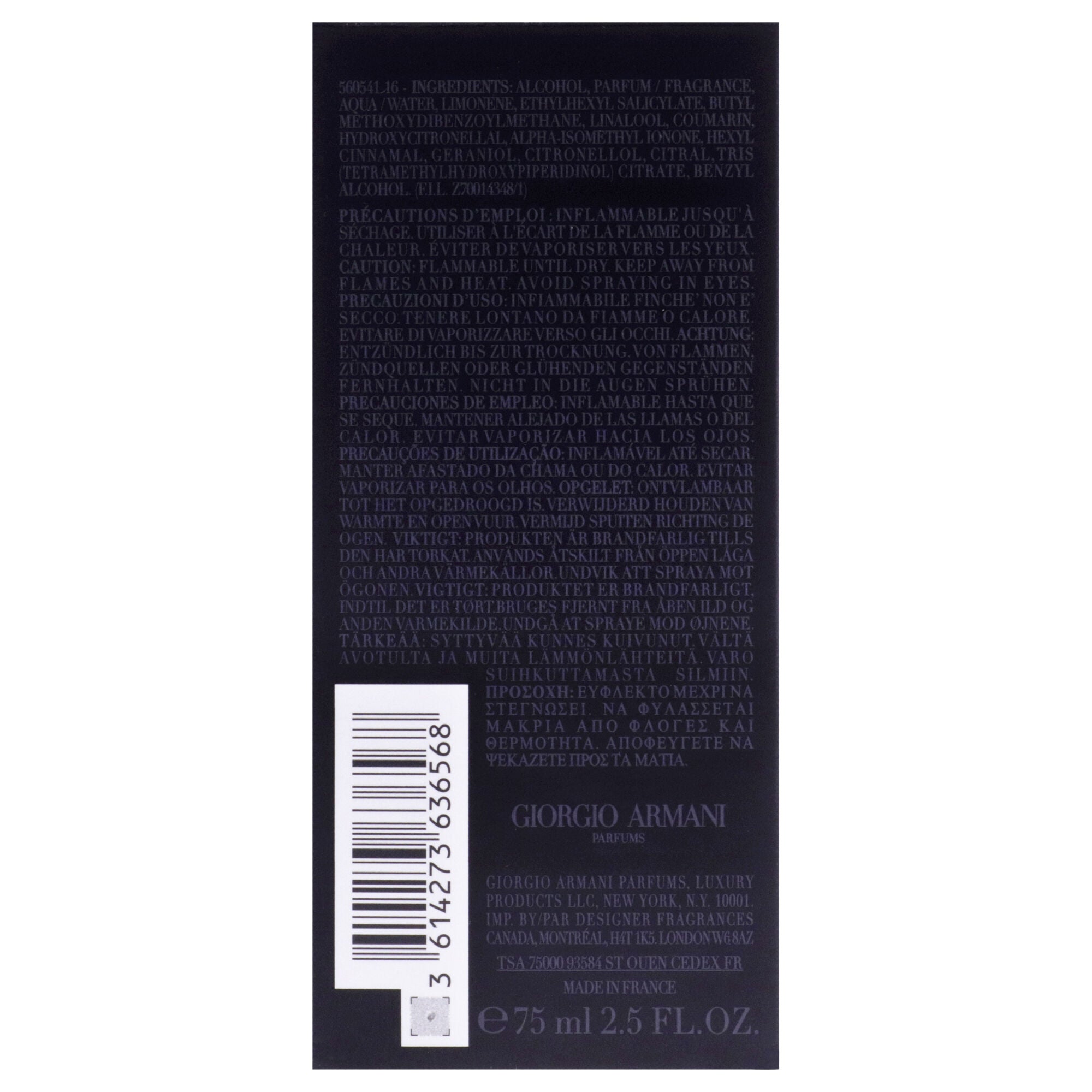 Armani Code by Giorgio Armani for Men - 2.5 oz EDT Spray, Clear, alternate image number 6