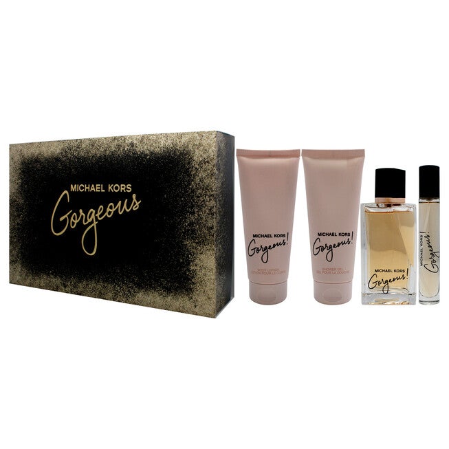 Gorgeous by Michael Kors for Women - 4 Pc Gift Set 3.4oz EDP Spray, 3.4oz Body Lotion, 3.4oz Shower Gel, 0.33 oz EDP Spray, NA, alternate image number null