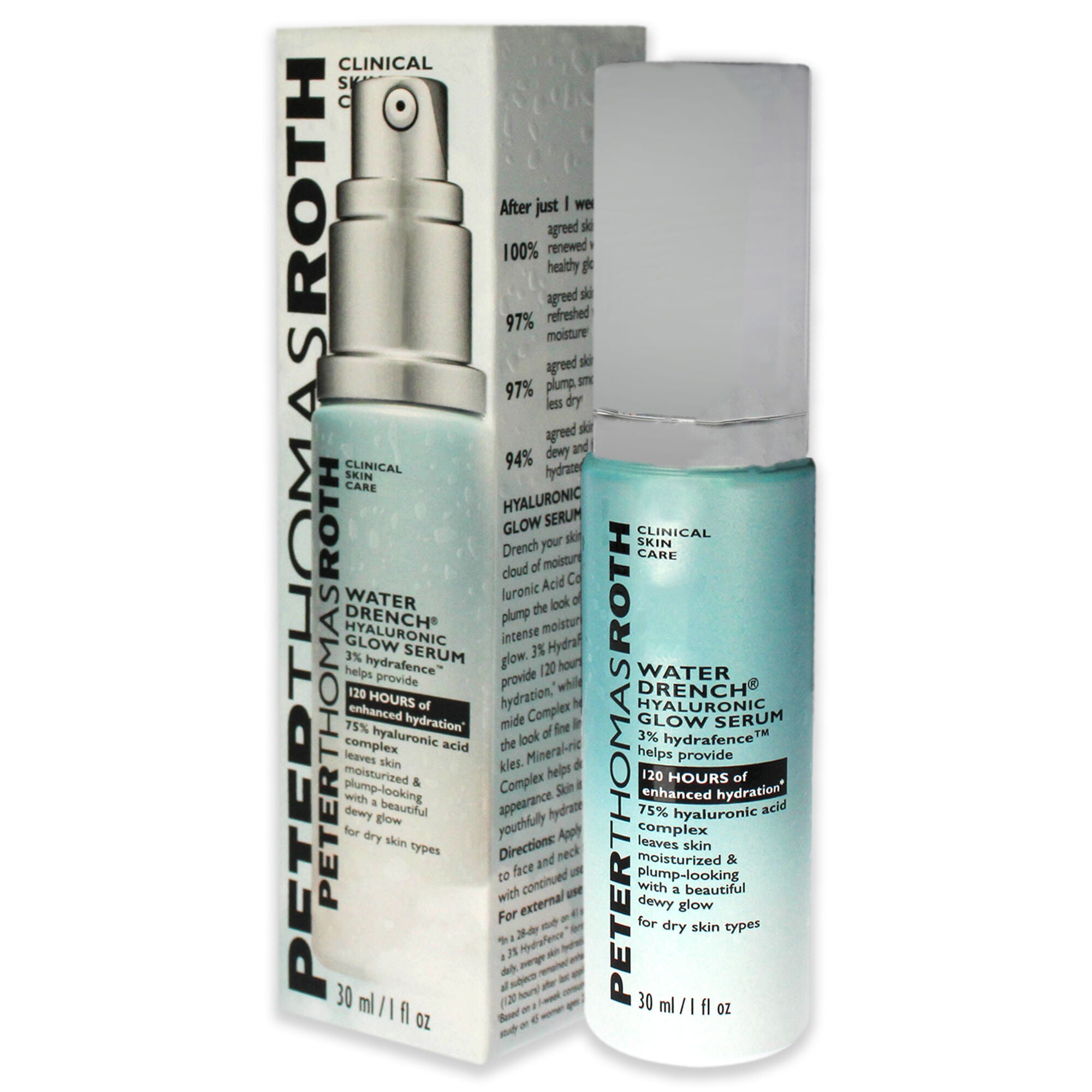 Water Drench Hyaluronic Glow Serum by Peter Thomas Roth for Unisex - 1 oz Serum, See Description, alternate image number 3