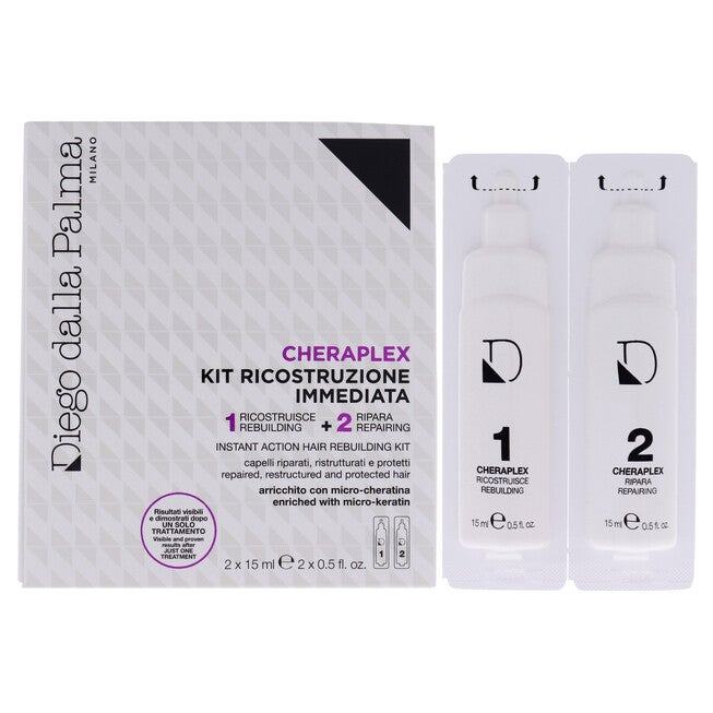 Cheraplex Instant Action Hair Rebuilding Kit by Diego Dalla Palma for Unisex - 2 x 0.5 oz Treatment, NA, hi-res image number null