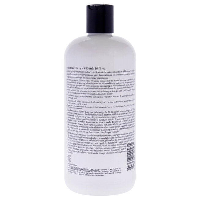 Microdelivery Exfoliating Facial Wash by Philosophy for Unisex - 16 oz Cleanser, See Description, alternate image number 1
