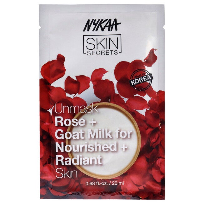 Skin Secrets Sheet Mask - Rose and Goat Milk by Nykaa Naturals for Women - 1 Pc Mask, See Description, hi-res image number null