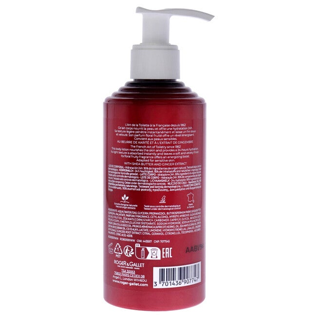 Wellbeing Body Lotion - Red Ginger by Roger & Gallet for Unisex - 8.4 oz Body Lotion, , alternate image number null