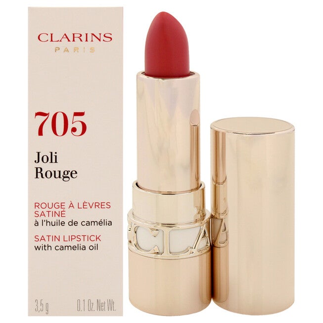 Joli Rouge Satin Lipstick - 705 Soft Berry by Clarins for Women - 0.1 oz Lipstick, NA, hi-res image number null