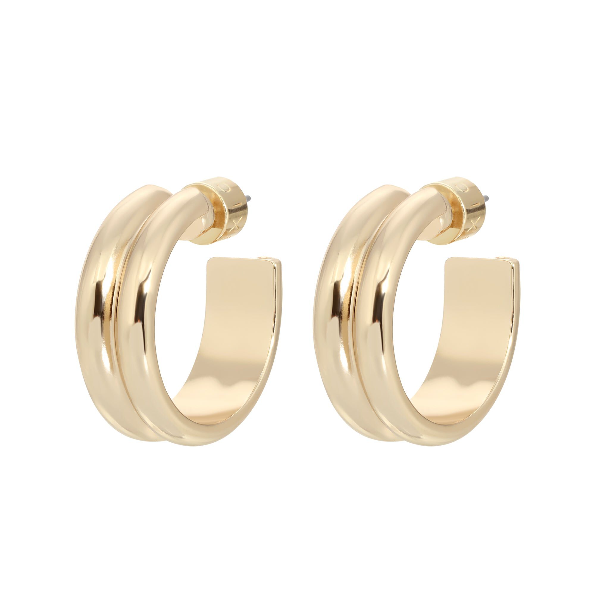 Double Domed Hoops Gold