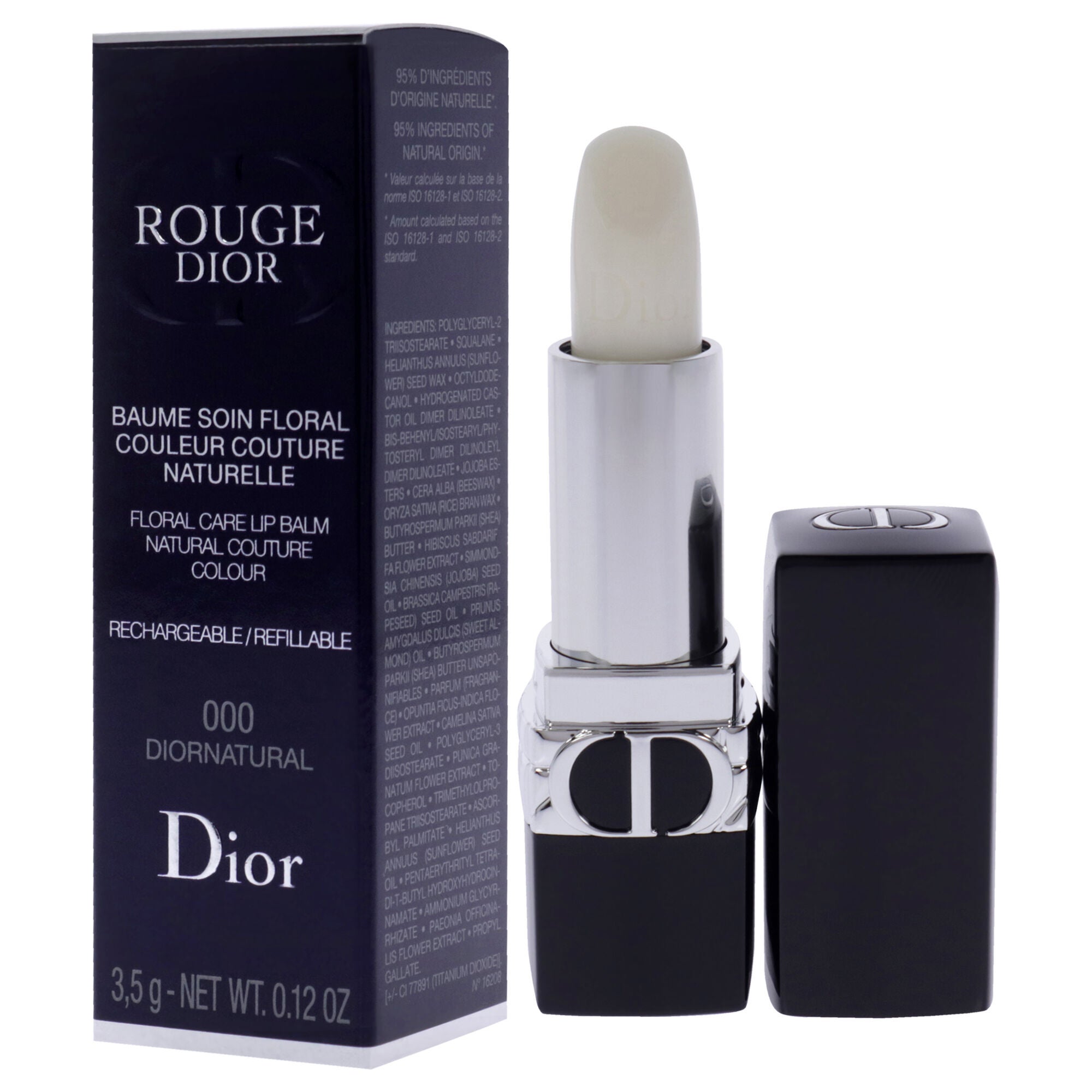 Rouge Dior Floral Care Lip Balm Satin - 000 Diornatural by Christian Dior for Women - 0.12 oz Lip Balm (Refillable), , alternate image number 7