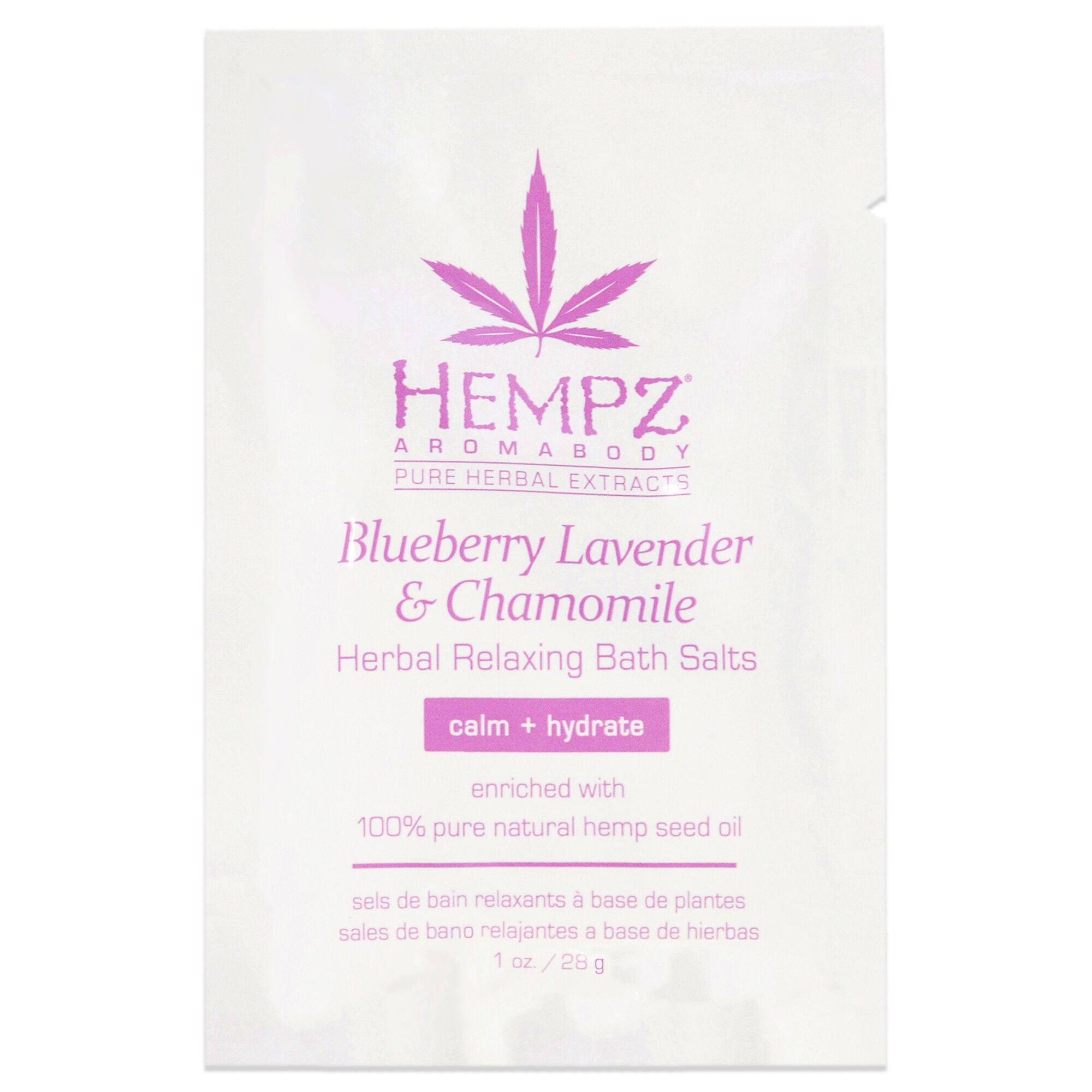 Aromabody Blueberry Lavender and Chamomile Herbal Relaxing Bath Salts by Hempz for Unisex - 2 x 1 oz Bath Salt, See Description, alternate image number 4