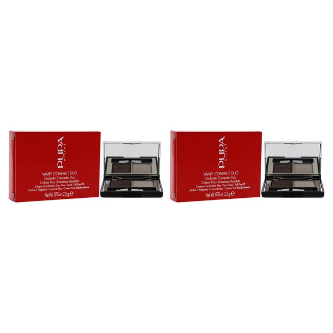 Vamp! Compact Duo Eyeshadow - 008 Cream Taupe by Pupa Milano for Women - 0.078 oz Eye Shadow - Pack of 2, NA, alternate image number null