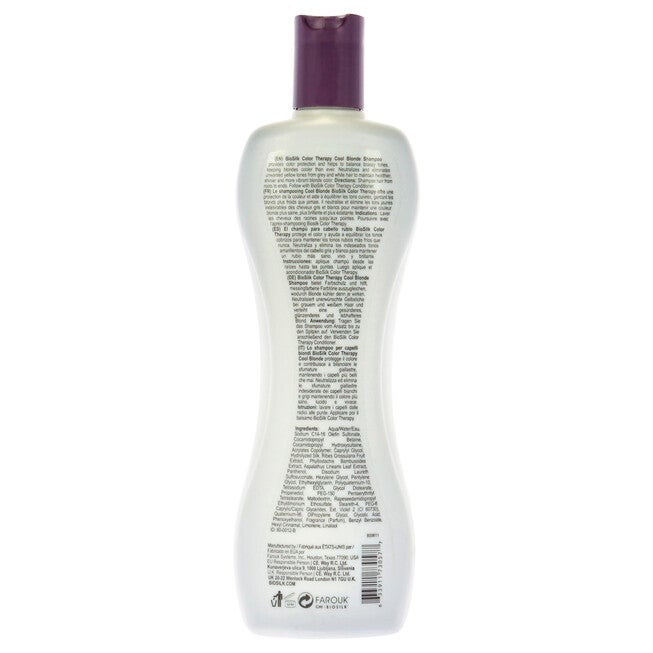 Color Therapy Cool Blonde Shampoo by Biosilk for Unisex - 12 oz Shampoo, , alternate image number null