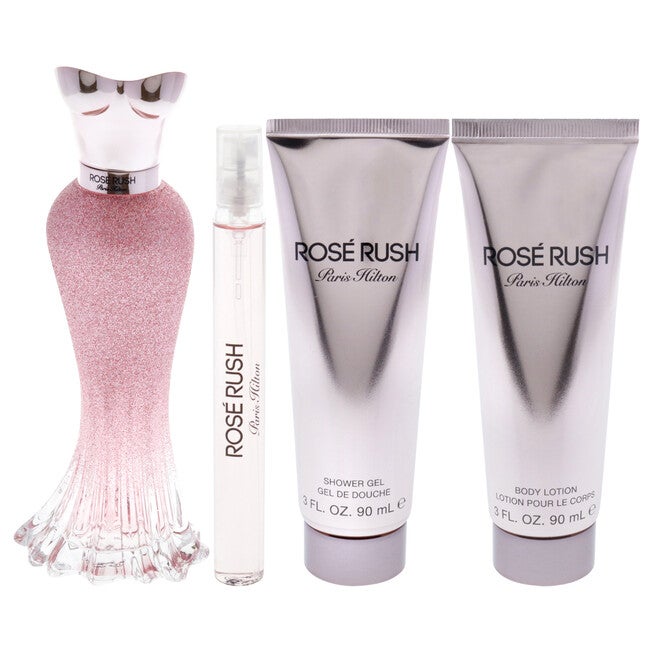 Rose Rush by Paris Hilton for Women - 4 Pc Gift Set 3.4oz EDP Spray, 3.0oz Body Lotion, 3.0oz Shower Gel, 0.33oz EDP Spray, See Description, alternate image number 4