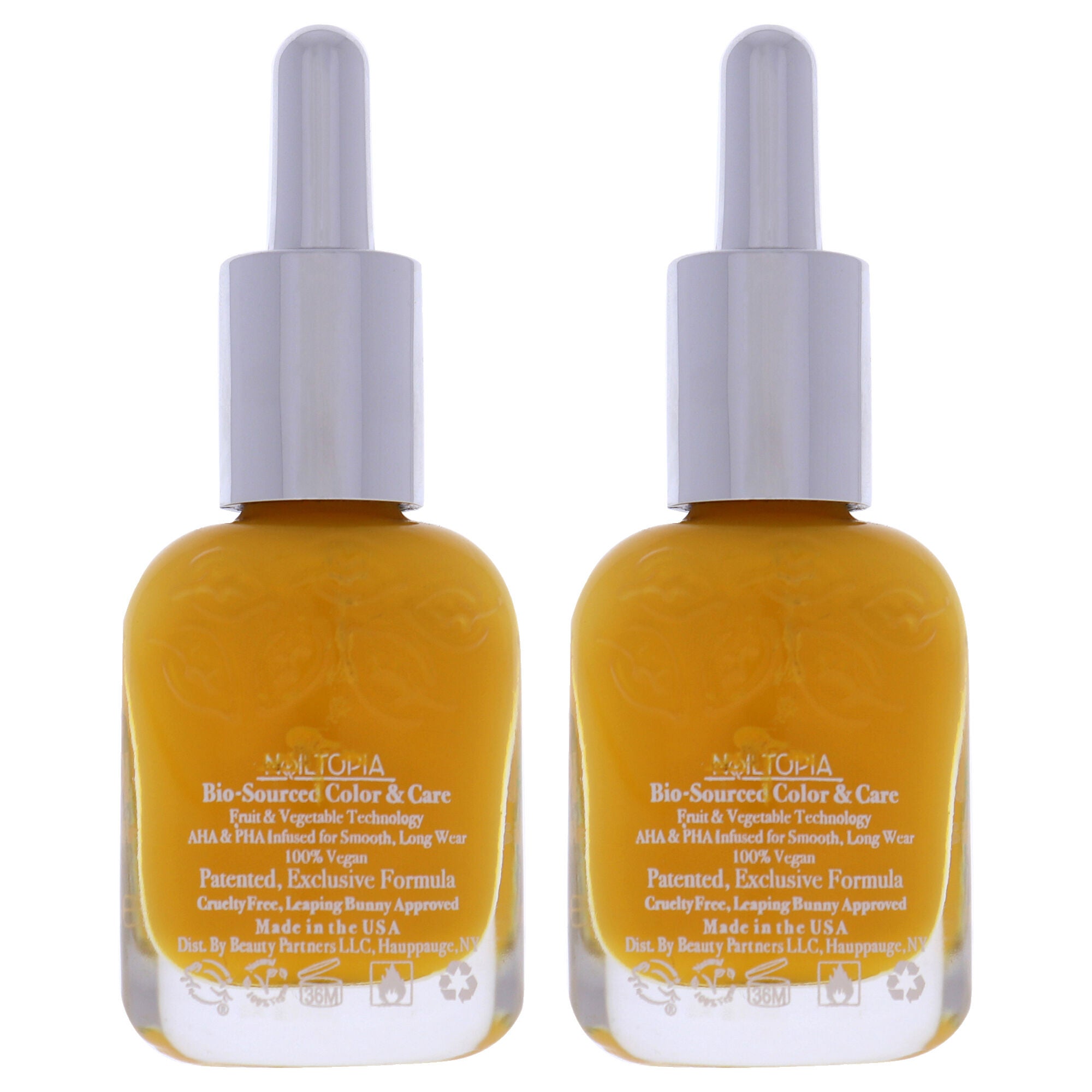 Bio-Sourced Chip Free Nail Lacquer - Glow Up by Nailtopia for Women - 0.41 oz Nail Polish - Pack of 2, See Description, alternate image number 2