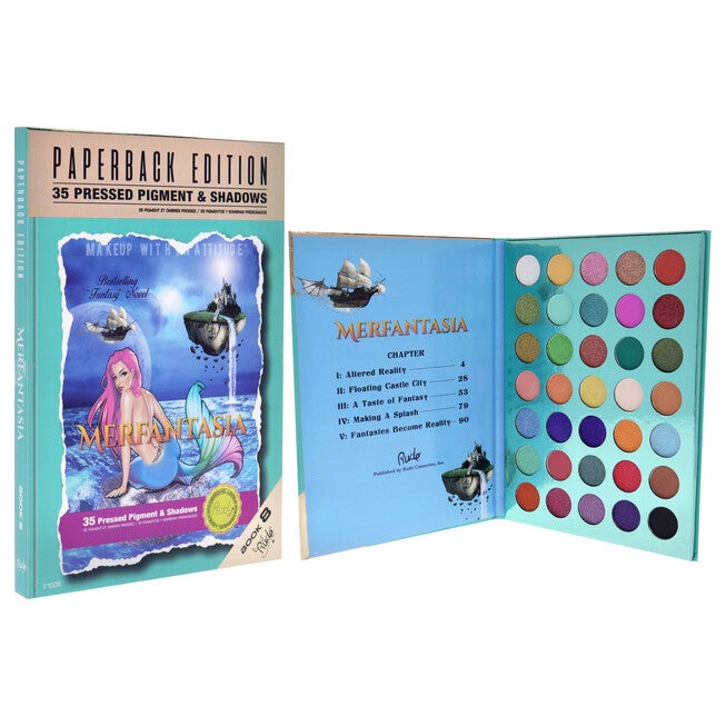 Merfantasia Eyeshadow Palette - Paperback Edition by Rude Cosmetics for Women - 0.74 oz Eye Shadow, NA, alternate image number null