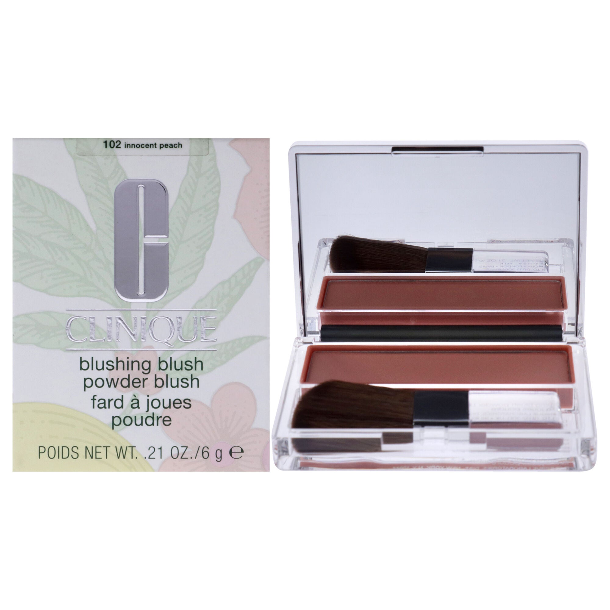 Blushing Blush Powder Blush - 102 Innocent Peach by Clinique for Women - 0.21 oz Blush, See Description, hi-res image number 0