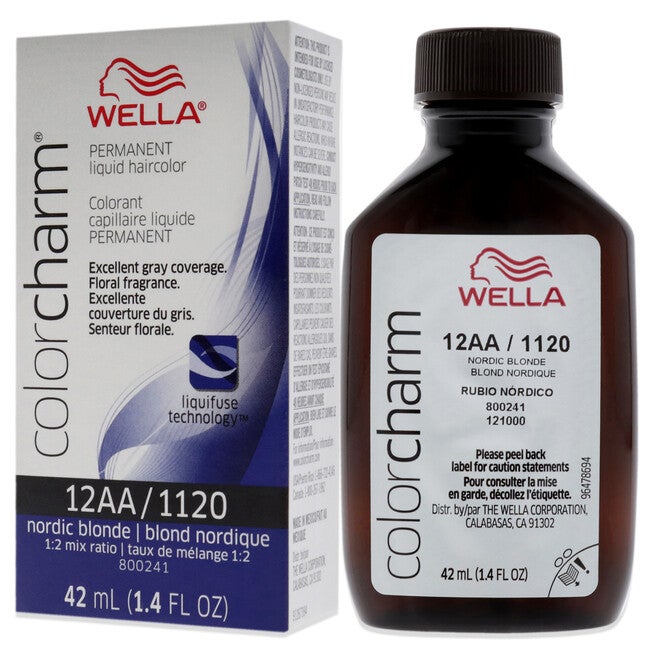Color Charm Permanent Liquid Hair Color - 1120 12AA Nordic Blonde by Wella for Unisex - 1.42 oz Hair Color, NA, alternate image number null