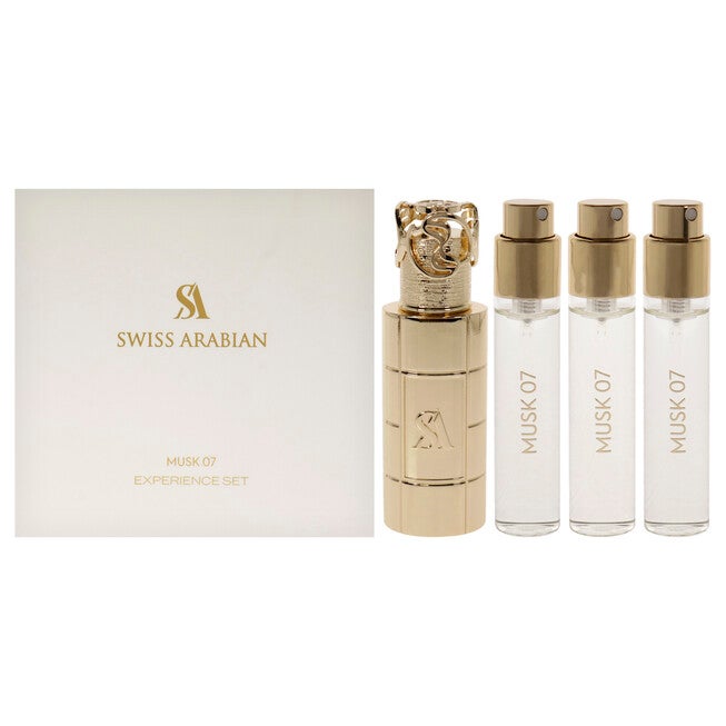 Musk 07 by Swiss Arabian for Unisex - 4 Pc Mini Gift Set 3 x 1oz Perfume Spray, Metal Case, NA, hi-res image number null