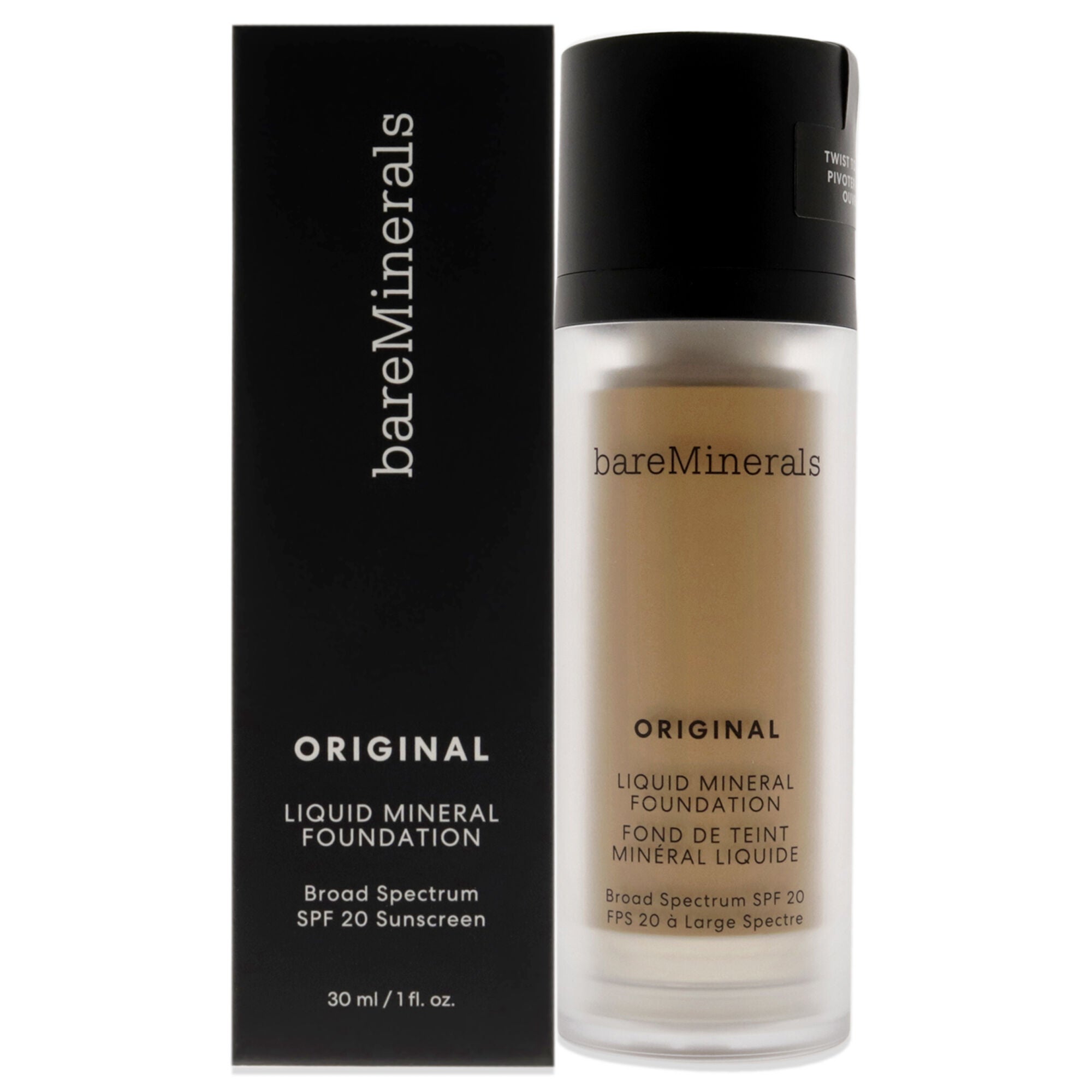 Original Liquid Mineral Foundation SPF 20 - 16 Golden Nude by bareMinerals for Women - 1 oz Foundation, See Description, hi-res image number 0