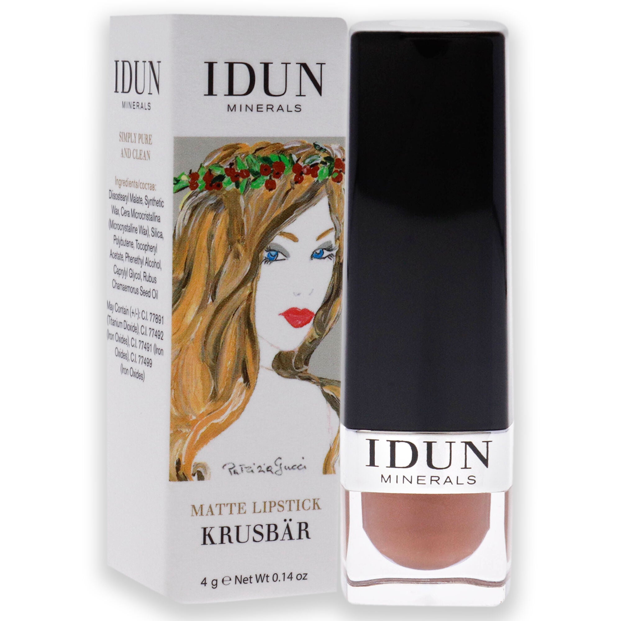 Matte Lipstick - 108 Krusbar by Idun Minerals for Women - 0.14 oz Lipstick, See Description, alternate image number 1