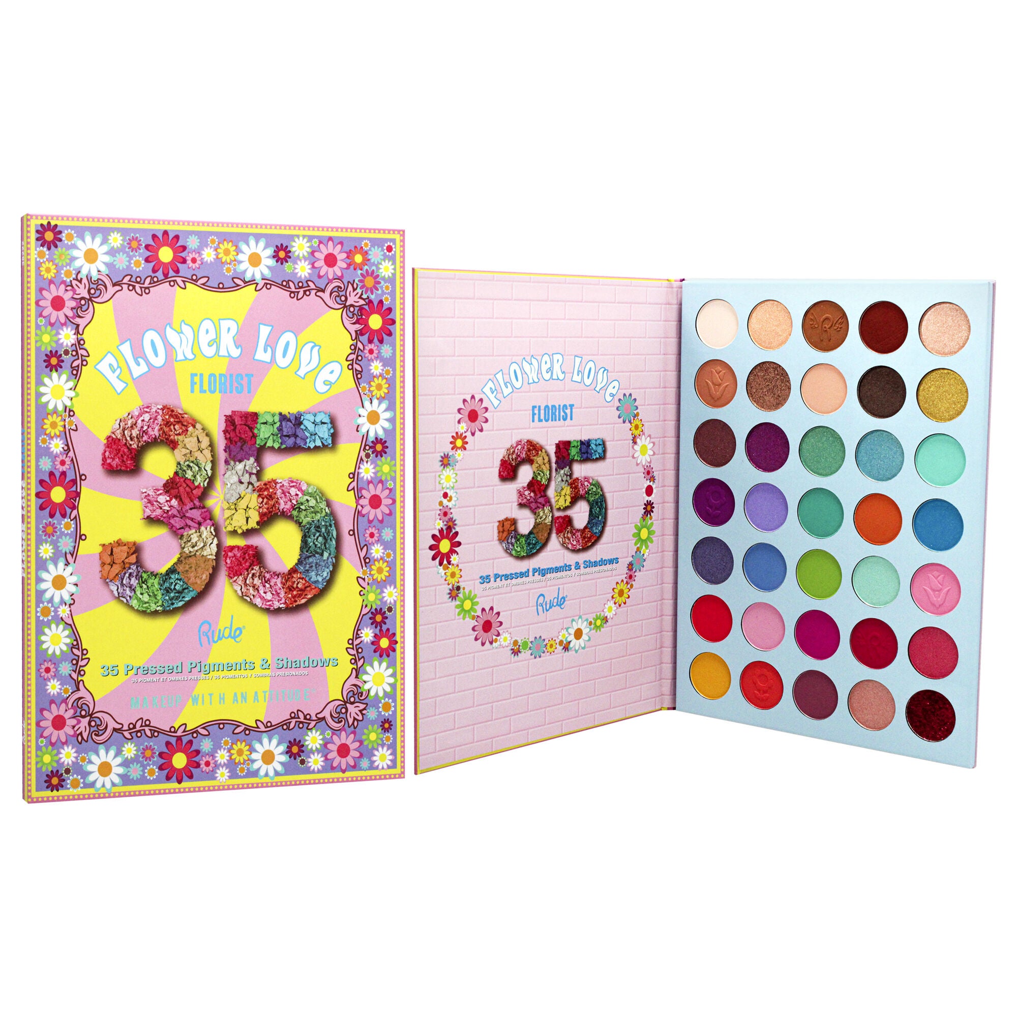 Flower Love 35 Eyeshadows Palette - Florist by Rude Cosmetics for Women - 1.34 oz Eye Shadow, , alternate image number 6