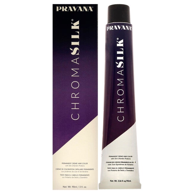 ChromaSilk Creme Hair Color - 5.37 Ligh Golden Violet Brown by Pravana for Unisex - 3 oz Hair Color, NA, hi-res image number null