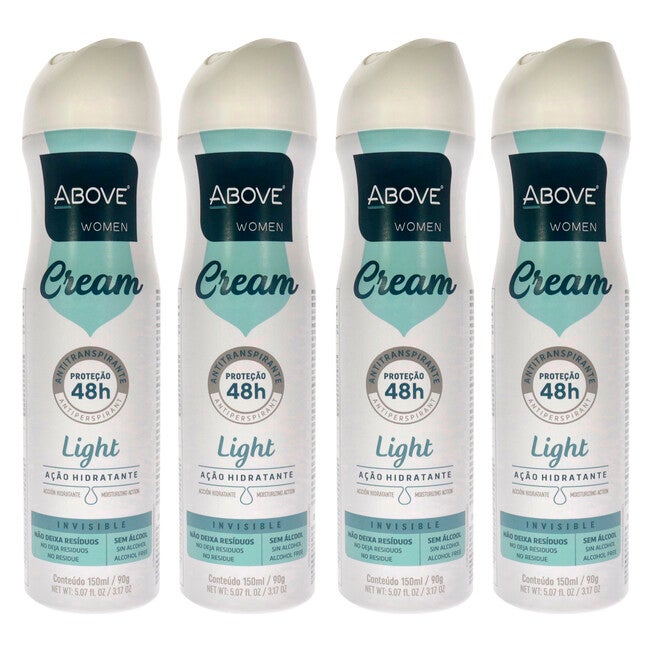 48 Hours Cream Antiperspirant Deodorant - Light by Above for Women - 3.17 oz Deodorant Spray - Pack of 4, NA, hi-res image number null