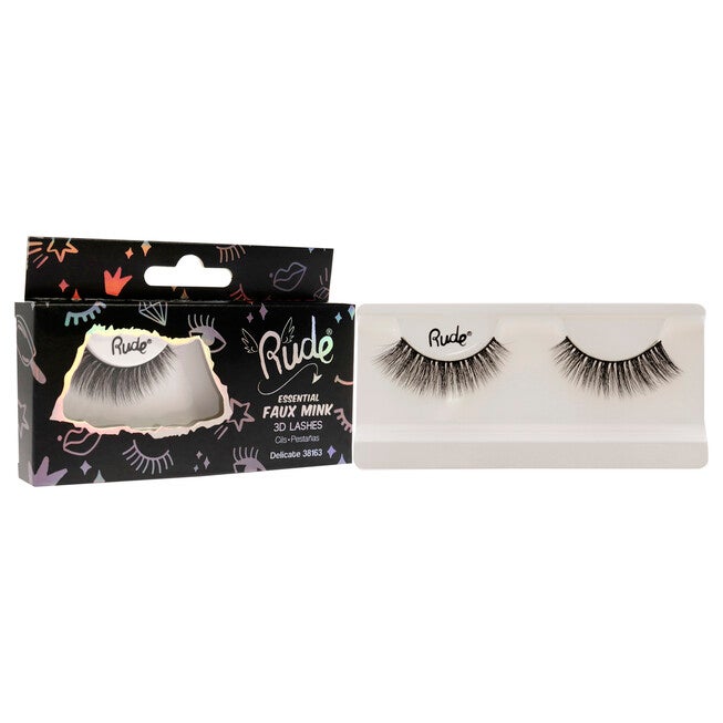 Essential Faux Mink 3D Lashes - Delicate by Rude Cosmetics for Women - 1 Pc Pair, See Description, alternate image number 2