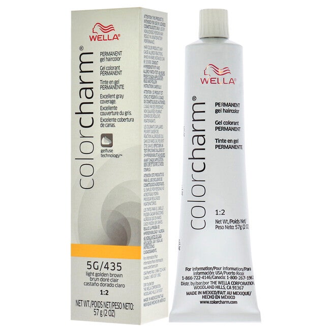 Color Charm Permanent Hair Color Gel - 435 5G Light Golden Brown by Wella for Unisex -2 oz Hair Color, , alternate image number null