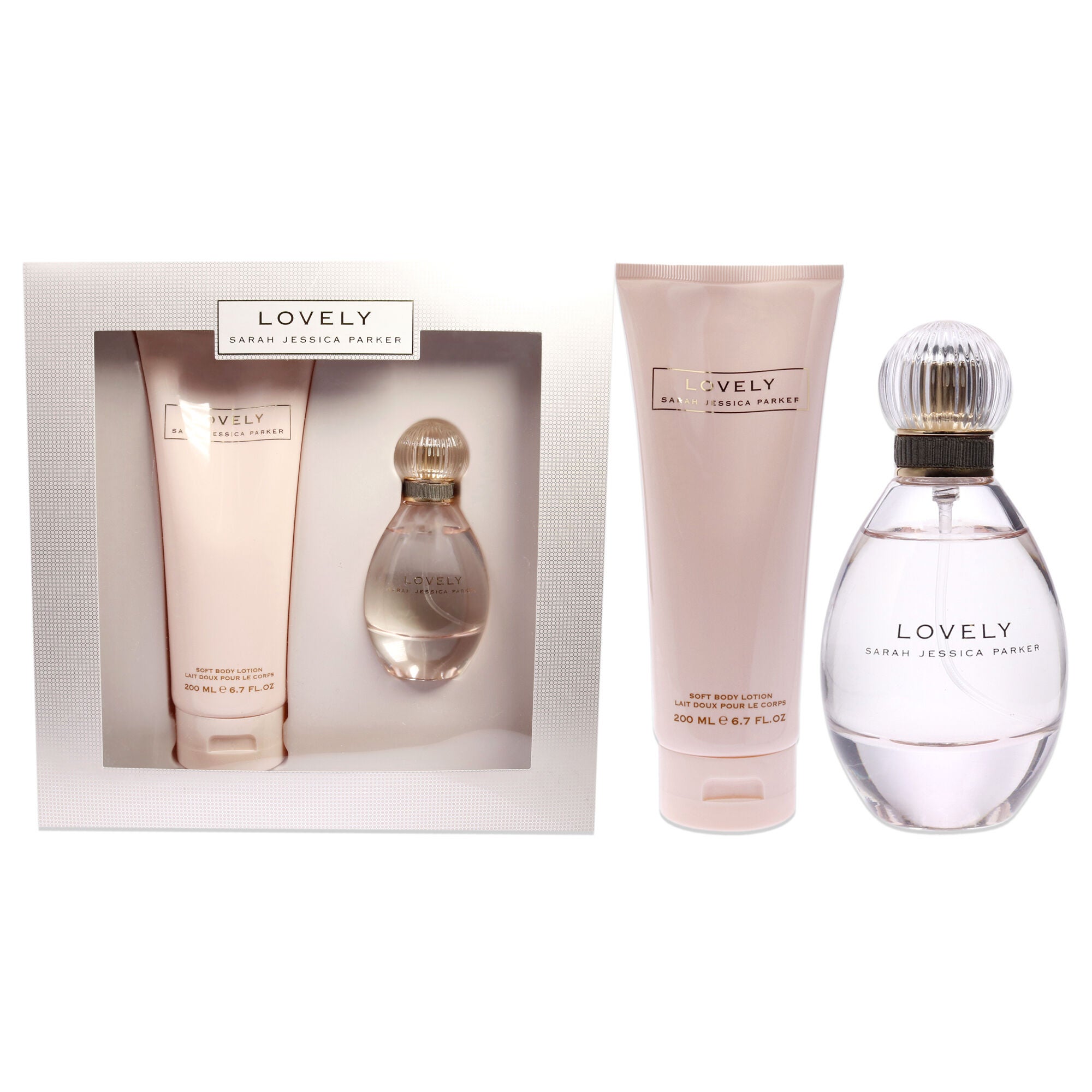Lovely by Sarah Jessica Parker for Women - 2 Pc Gift Set 1.7oz EDP Spray, 6.7oz Soft Body Lotion, See Description, hi-res image number 0