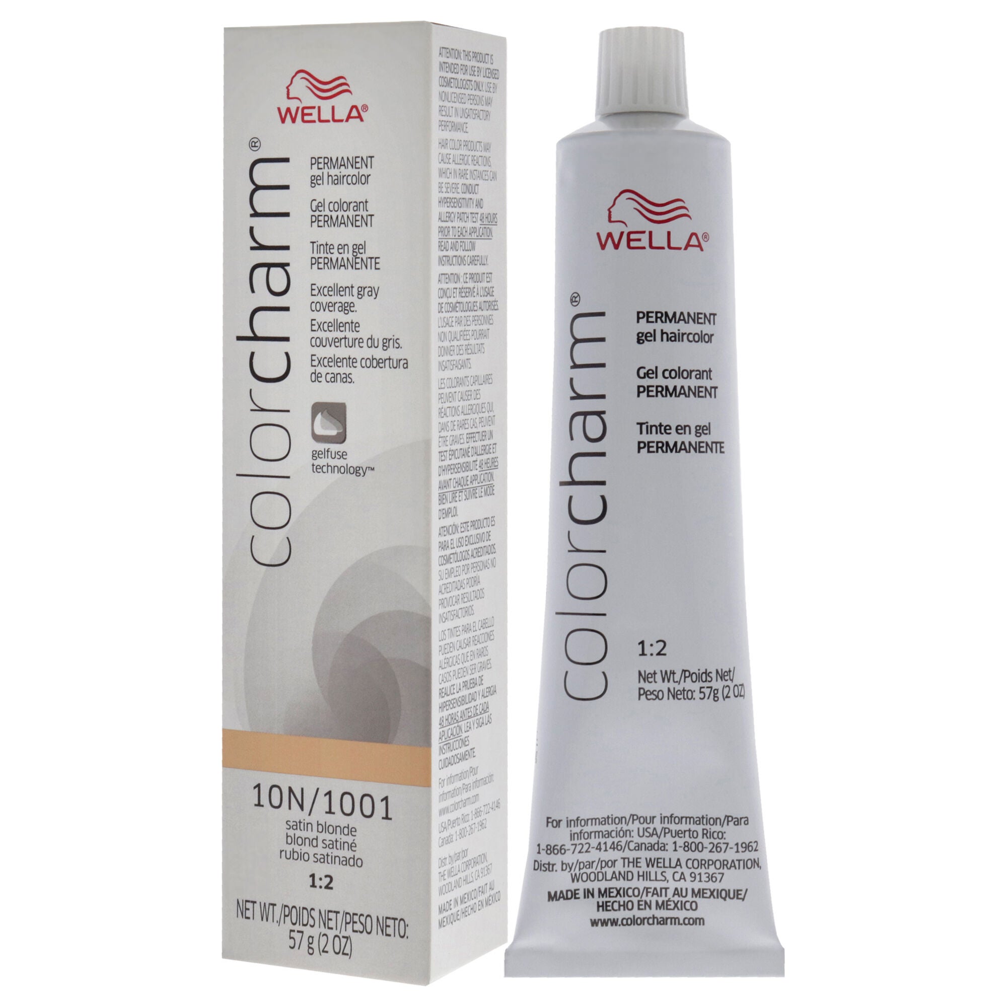 Color Charm Permanent Hair Color Gel - 10N 1001 Satin Blonde by Wella for Unisex - 2 oz Hair Color, See Description, alternate image number 3