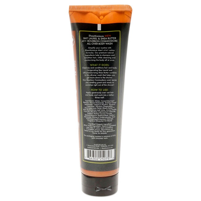 Bay Laurel and Shea Butter Bourbon Commodore 4-In-1 All-Over-Wash by Shea Moisture for Unisex - 10.3 oz Body Wash, NA, alternate image number null