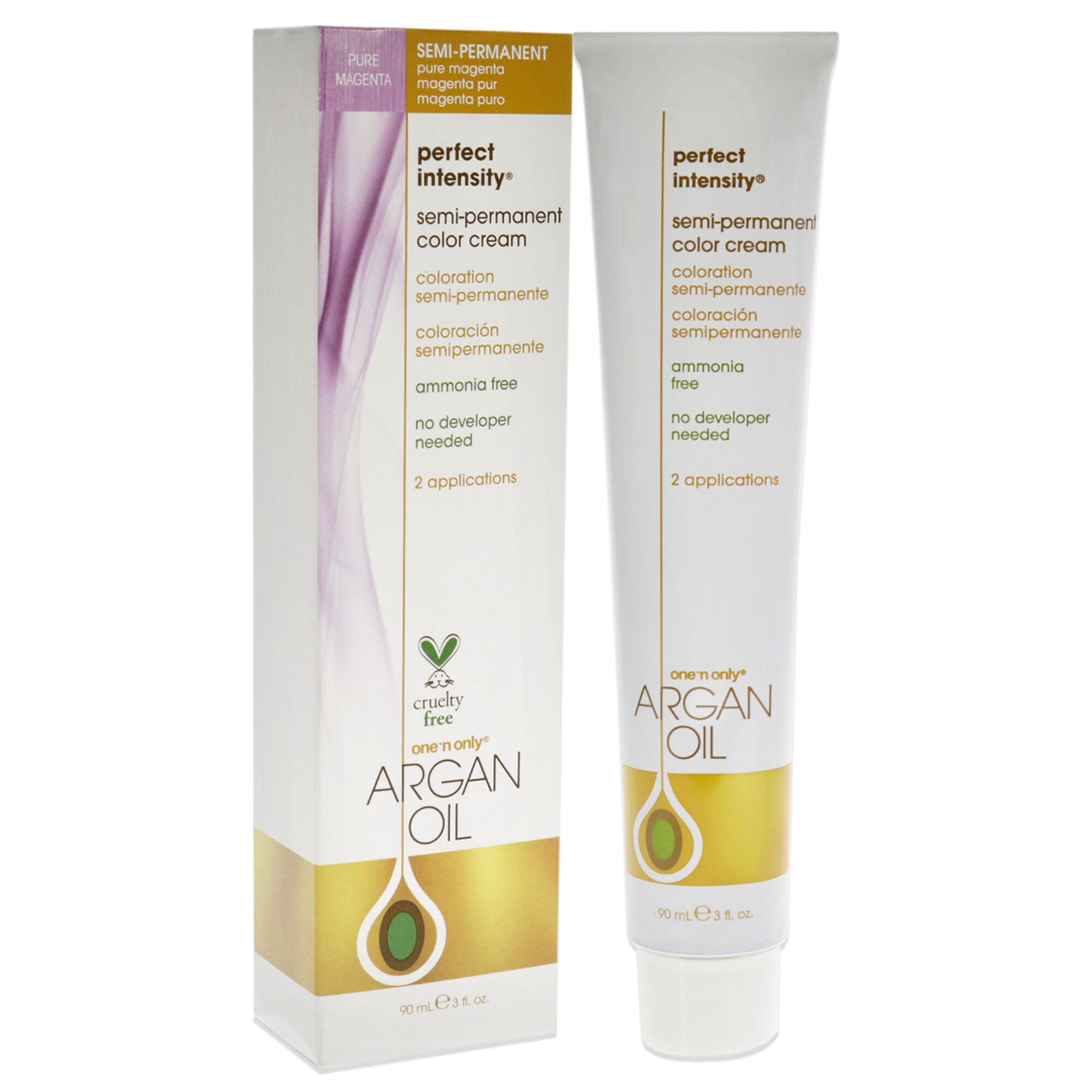 Argan Oil Perfect Intensity Semi-Permanent Color Cream - Pure Megenta by One n Only for Unisex - 3 oz Hair Color, See Description, alternate image number 2